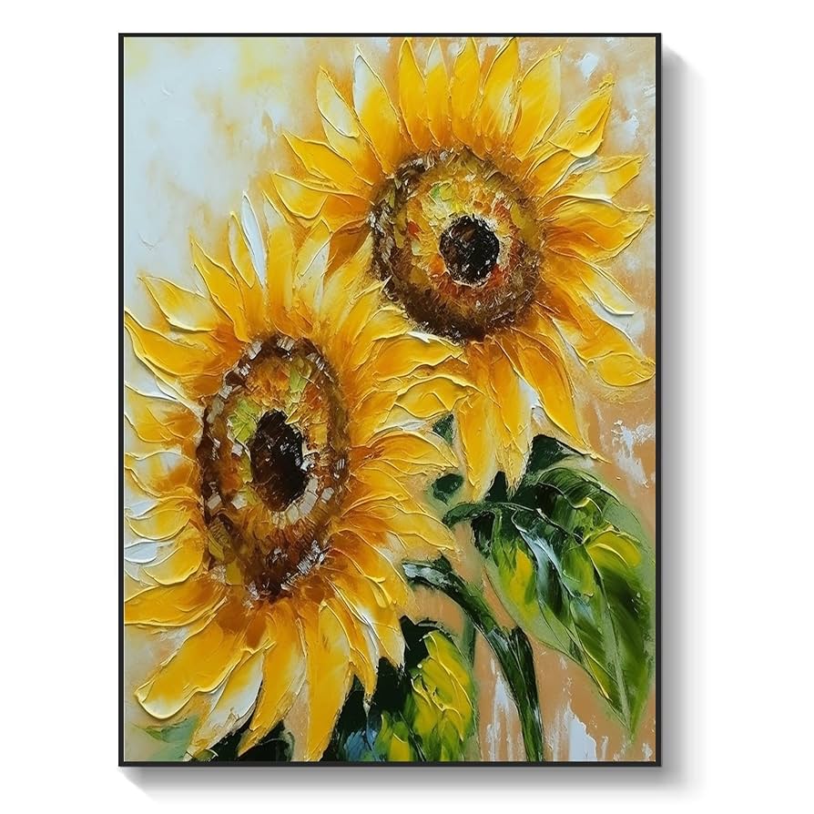 33×46㎝「和室2」油彩・原画・P8 Amazon.com: Jsiluxna Abstract Art Sunflower Texture Painting